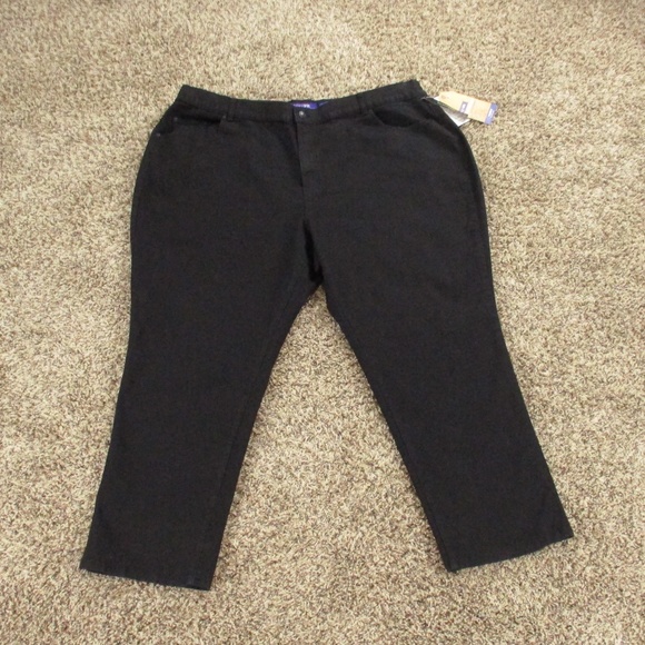 Catherines Denim - Catherines Jeans Women's 26W Black Straight Leg Right Fit Curvy Stretch Denim